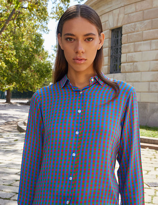 camicia da donna particolare elegante colori vivaci fantasie colorate blusa cotone