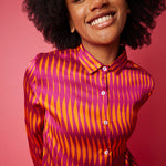 camicia da donna particolare elegante colori vivaci fantasie colorate blusa cotone