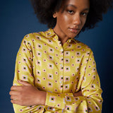 Camicia donna particolare elegante sartoriale fantasia colorata