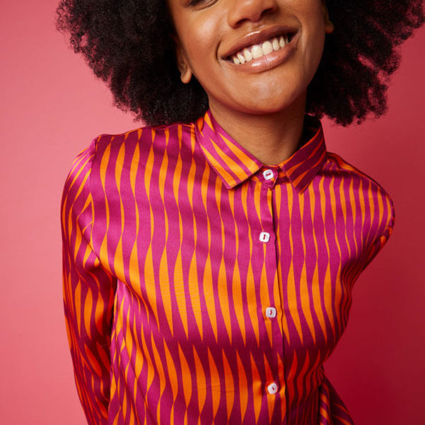 camicia da donna particolare elegante colori vivaci fantasie colorate blusa cotone 