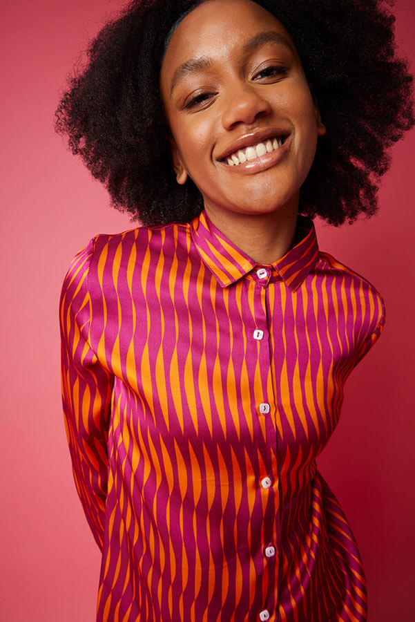 camicia da donna particolare elegante colori vivaci fantasie colorate blusa cotone 