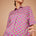 Camicia maniche corte mezze maniche  donna particolare, colori verde azzurro fucsia estiva, fantasia geometrica