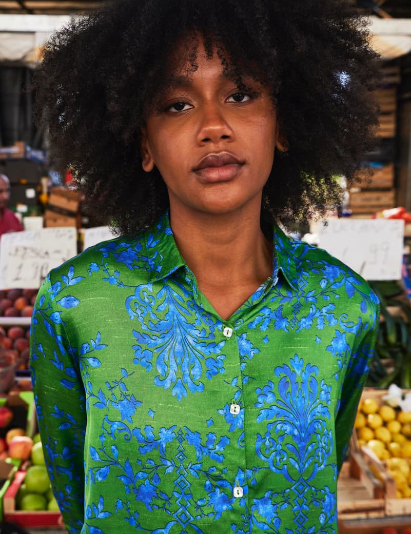 camicia da donna particolare elegante colori vivaci fantasie colorate blusa colorata