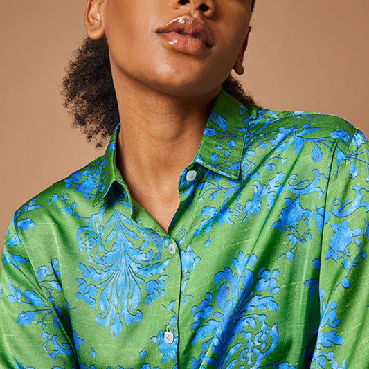 camicia da donna particolare elegante colori vivaci fantasie colorate blusa cotone 