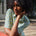 Camicia maniche corte mezze maniche donna particolare, colori verde azzurro giallo estiva fantasia geometrica