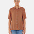 Camicia maniche corte mezze maniche donna particolare, colori rosso viola e verde, estiva, fantasia Vichy