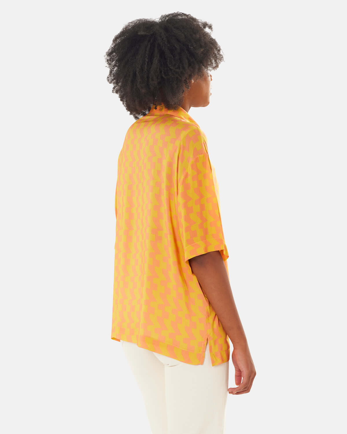 DNA – camicia donna maniche corte made in Italy con gialla