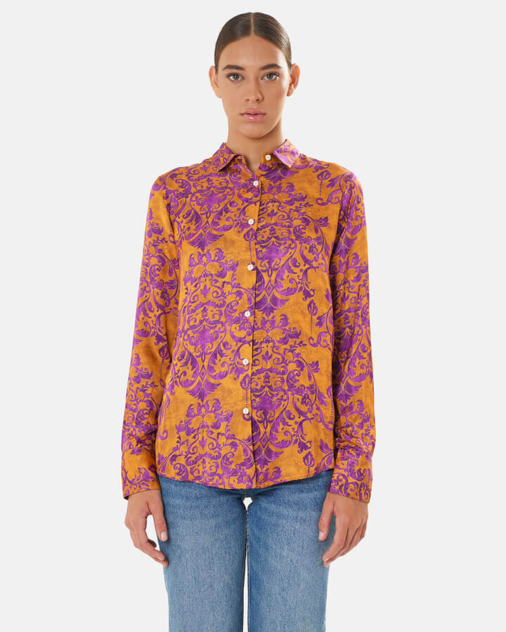 Camicie donna colorate particolari eleganti colori vivaci fantasie colorate blusa seta cotone grafiche disegni Colourful women's shirts elegant unique bright colours colourful patterns silk cotton blouse graphic designs