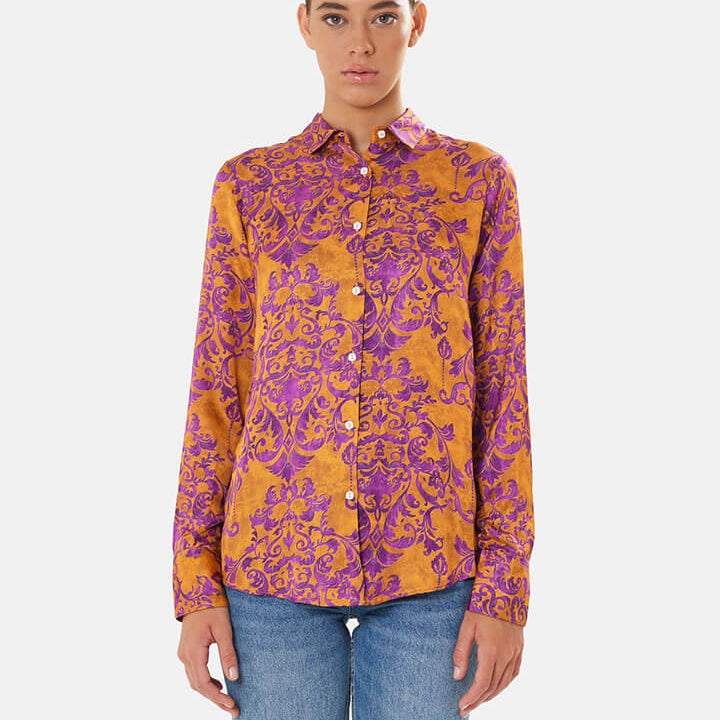 Camicie donna colorate particolari eleganti colori vivaci fantasie colorate blusa seta cotone grafiche disegni Colourful women's shirts elegant unique bright colours colourful patterns silk cotton blouse graphic designs