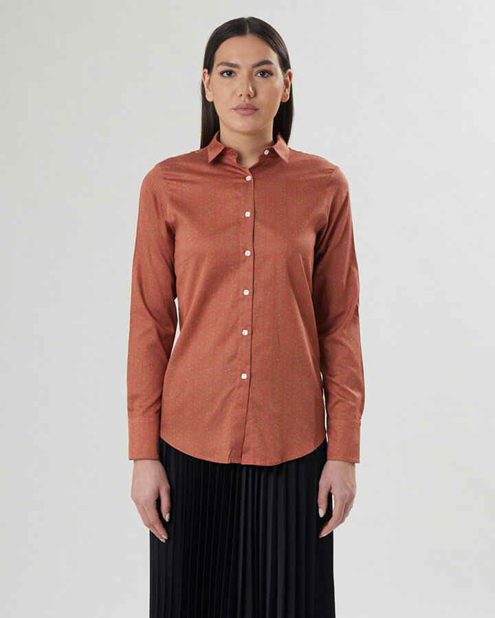 Corallina – maniche lunghe colorato maniche lunghe made in Italy fantasia rossa e verde