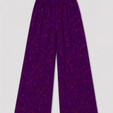 Purple Oriental Ramage Trousers