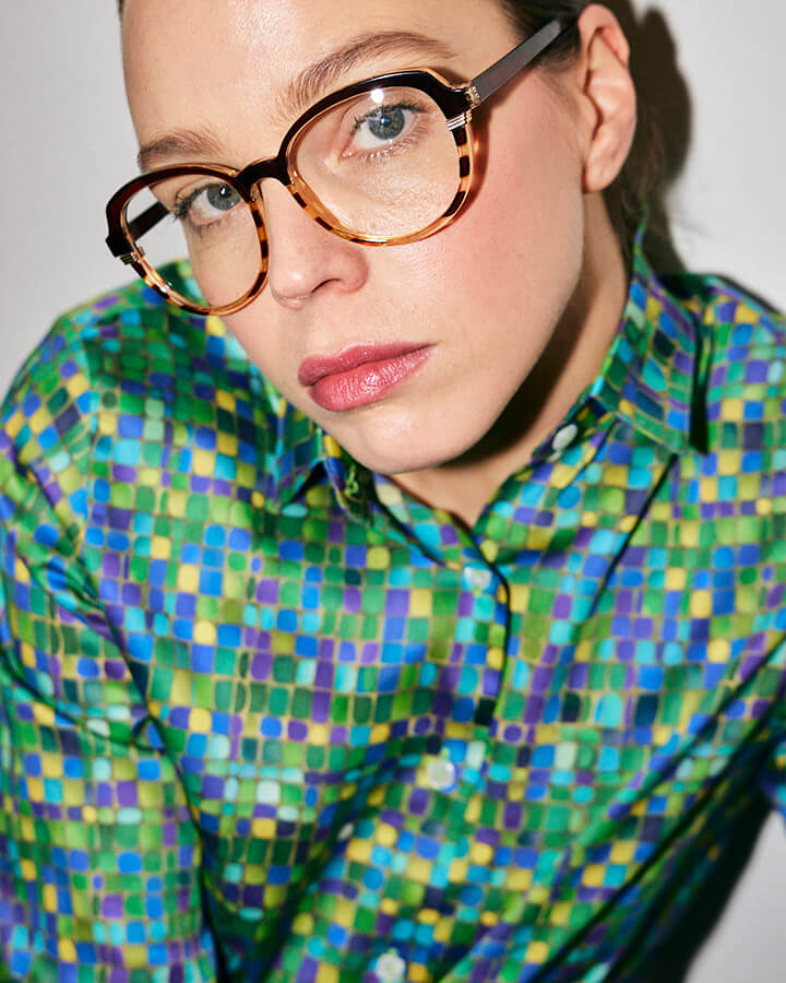 camicia da donna particolare elegante colori vivaci fantasie colorate blusa cotone 